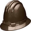 Ironwear High Density Polyethylene Full Brim Hard Hat Gloss Brown Graphite 3970-BR-CFSP